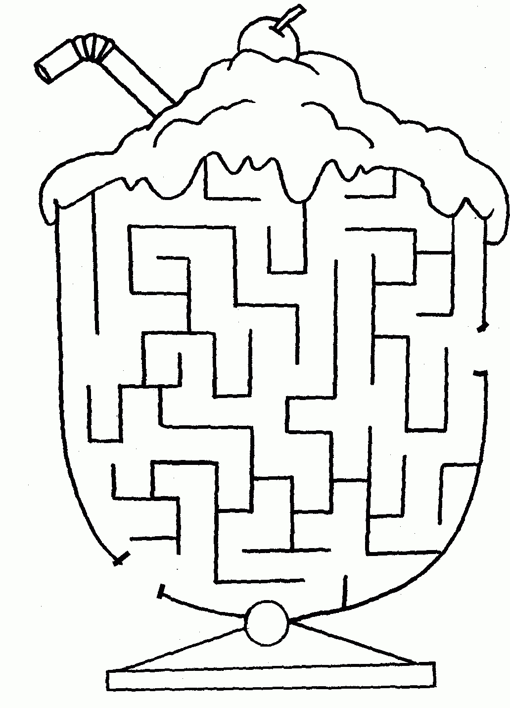 Mazes - Google Search | Summer Trip | Ice Cream Coloring Pages - Free Printable Mazes For Kids