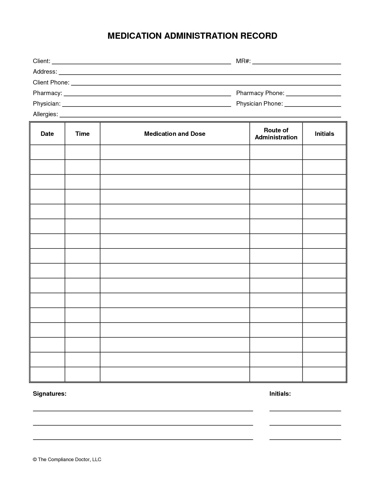 Free Printable Daily Medication Chart Free Printable