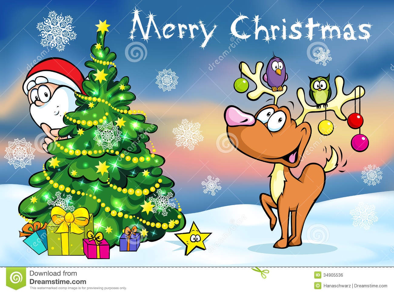 Merry Christmas Greeting Card Stock Vector - Illustration Of Card - Free Printable Xmas Cards Online