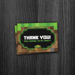 Minecraft Thank You Cards   Free Printable Minecraft Thank You Notes