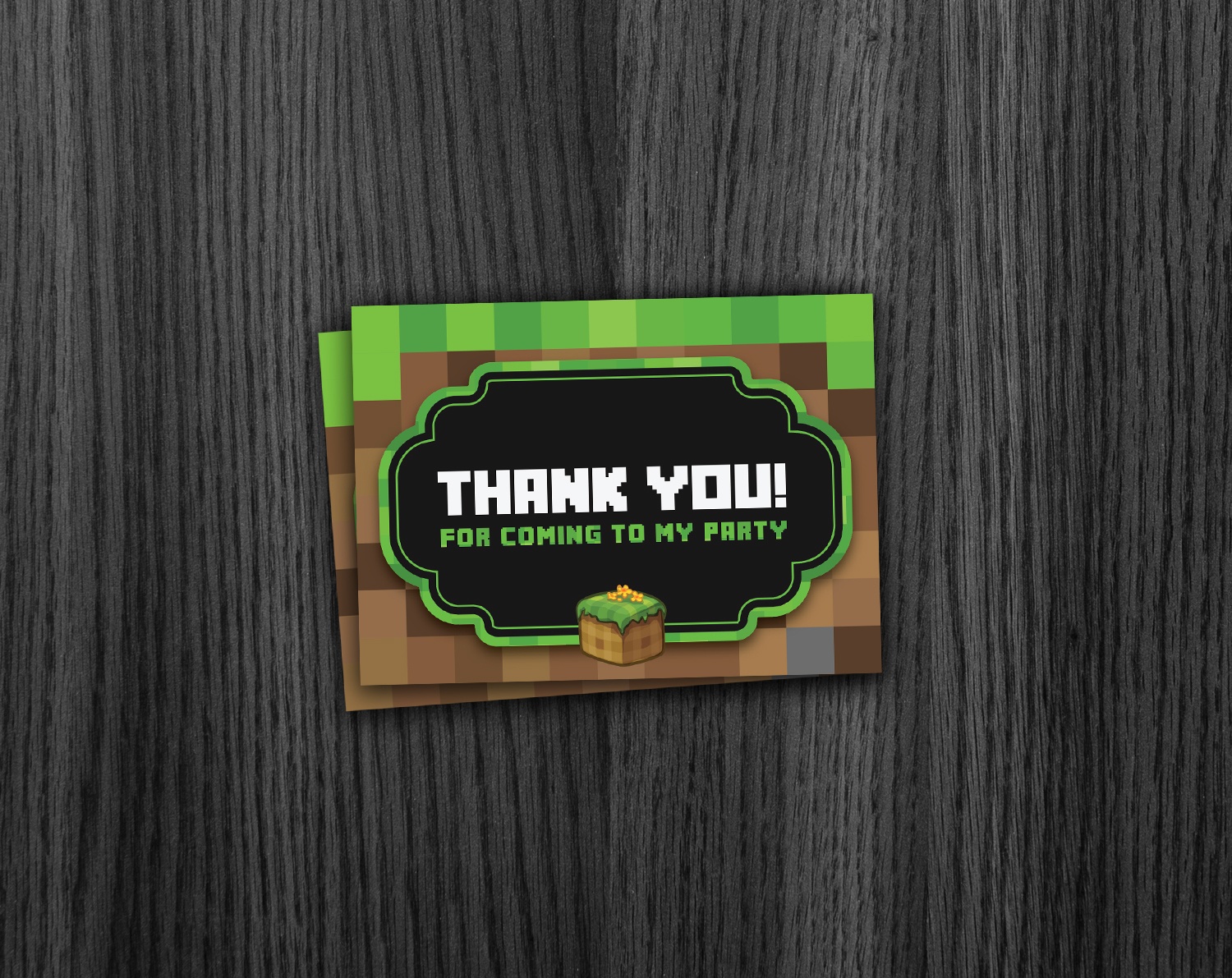 Minecraft Thank You Cards - Free Printable Minecraft Thank You Notes