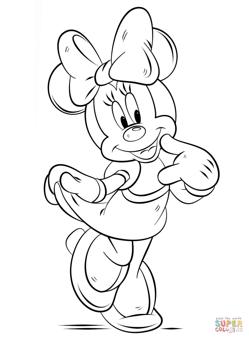 Minnie Mouse Coloring Page | Free Printable Coloring Pages - Free Printable Minnie Mouse Coloring Pages