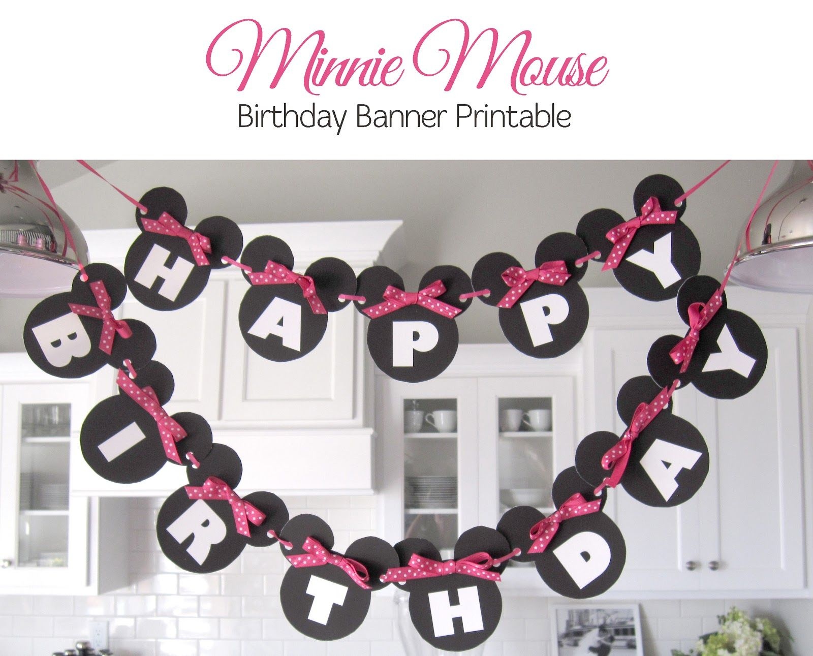Minnie Mouse Free Printables | Sugar Fresh: Lily's Minnie Mouse - Free Printable Mickey Mouse Birthday Banner
