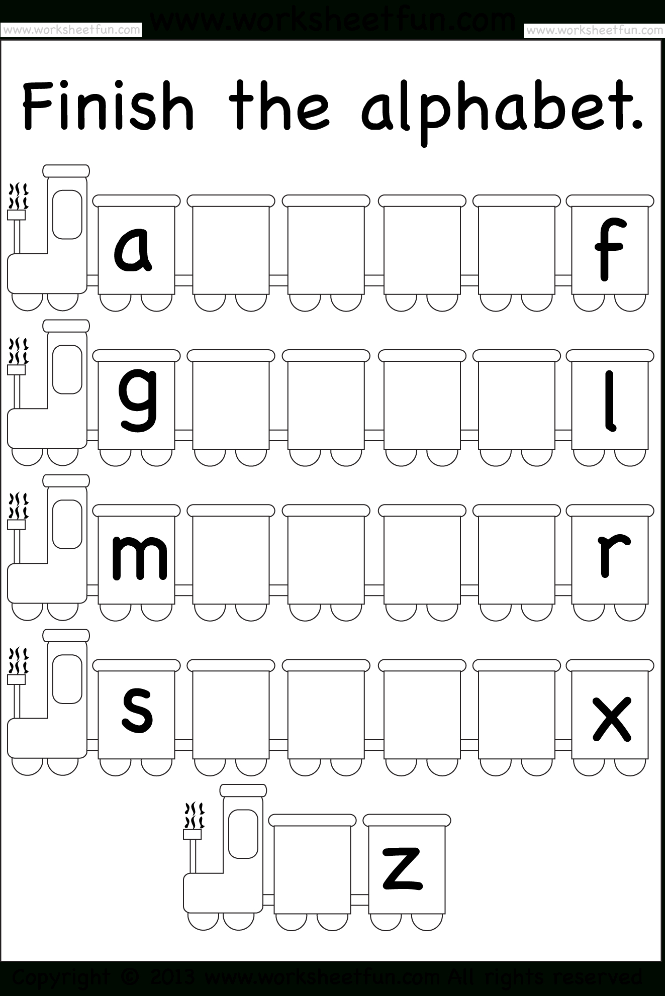 Missing Letters | Angle Yee Ann Ki | Alphabet Worksheets, Letter - Free Printable Alphabet Worksheets For Grade 1