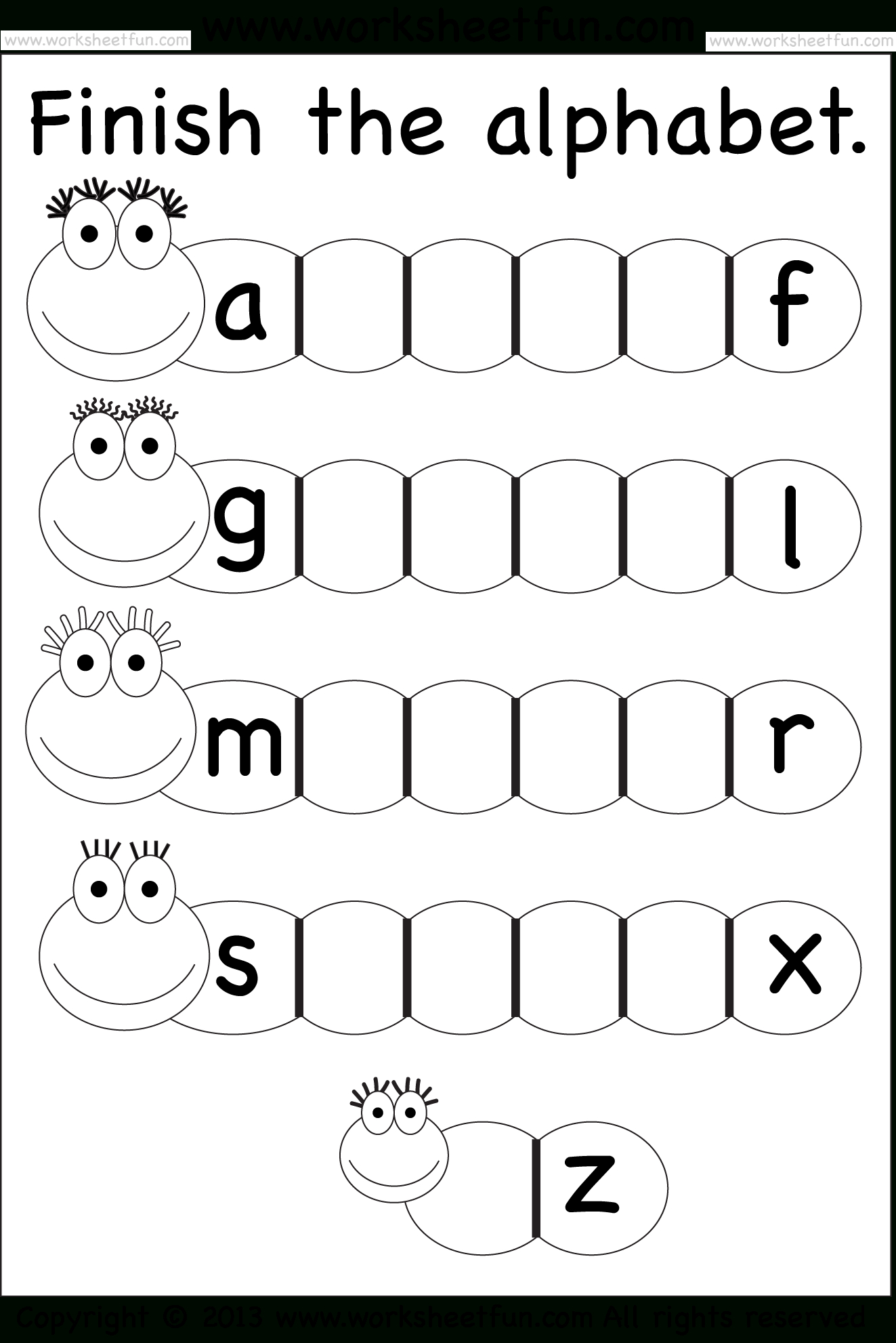 Free Printable Alphabet Worksheets For Grade 1 Free Printable