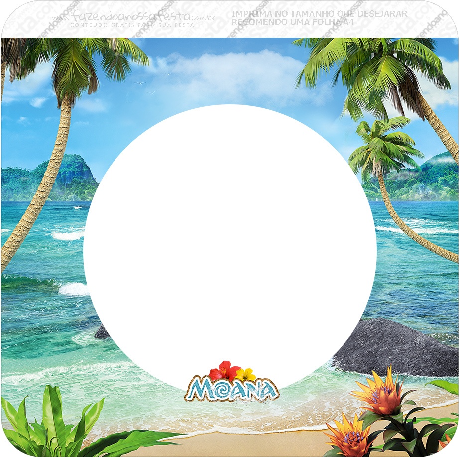 Moana: Free Party Printables. - Oh My Fiesta! In English - Free Printable Moana Banner