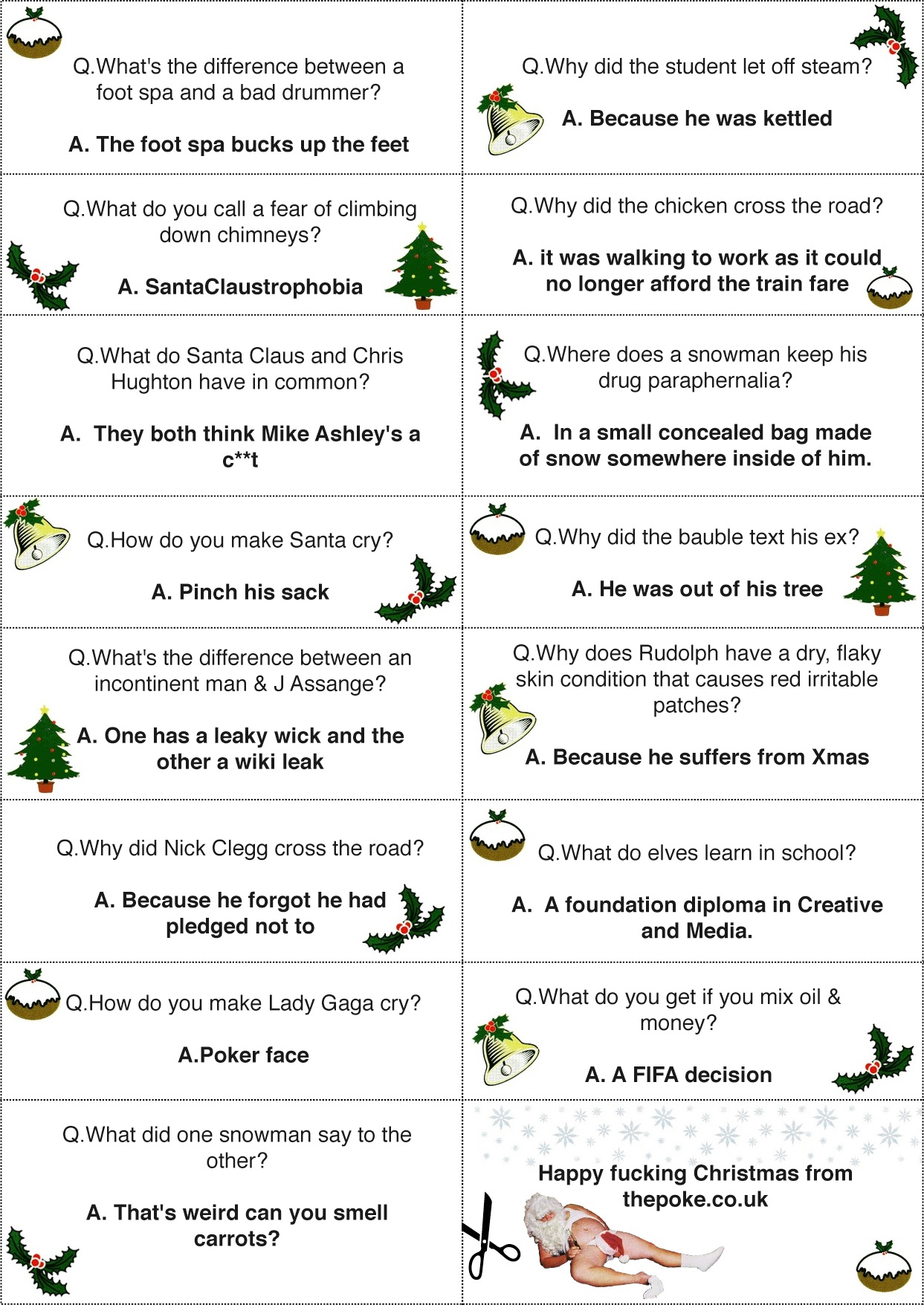 Modern Cracker Jokes! Download, Print And Insert! The Poke - Free Printable Jokes For Adults