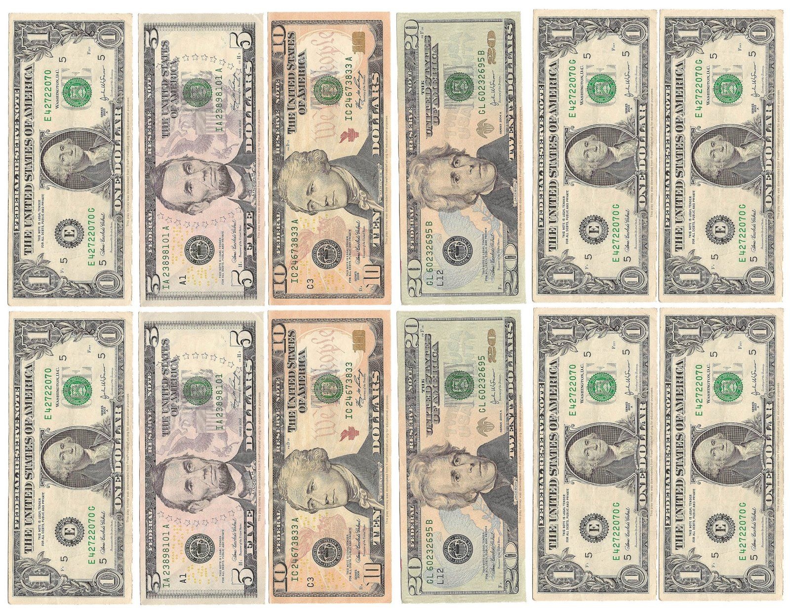 Free Printable Fake Money Template