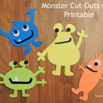 Monster Cut Outs With Printable   The Crafter Life   Free Printable Monster Templates