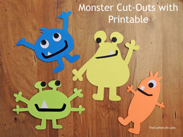 Monster CutOuts With Printable The Crafter Life Free Printable