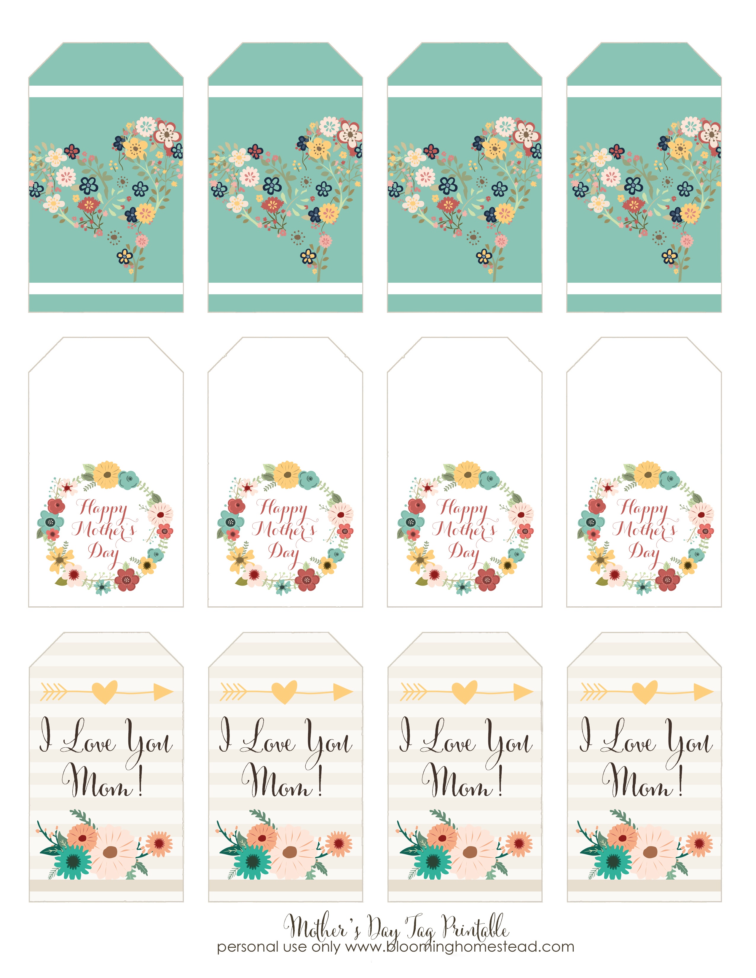 Mother's Day Printable Gift Tags - Blooming Homestead - Free Printable Favor Tags