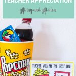 Movie Teacher Appreciation Ideas Free Printable Tag   Free Popcorn Teacher Appreciation Printable