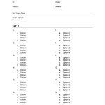 Multiple Choice Quiz Template   Tutlin.psstech.co   Free Printable Test Maker