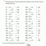 Multiplication Drill Sheets 3Rd Grade   7Th Grade Math Worksheets Free Printable With Answers