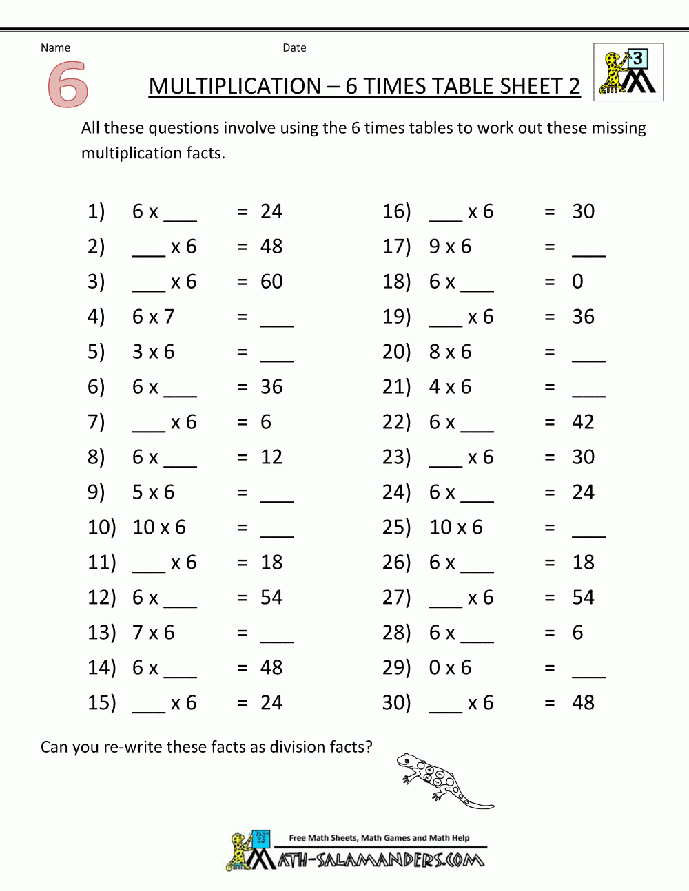 Multiplication Drill Sheets 3Rd Grade - 7Th Grade Math Worksheets Free Printable With Answers