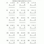 Multiplication Sheet 4Th Grade   Free Printable Math Worksheets For 4Th Grade