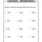 Multiplying Decimals | Multiplication With Decimals Worksheets   Free Printable Multiplying Decimals Worksheets