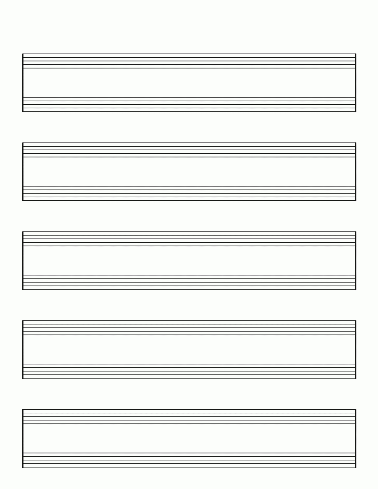 Music Sheet Blank - Kaza.psstech.co - Free Printable Music Staff