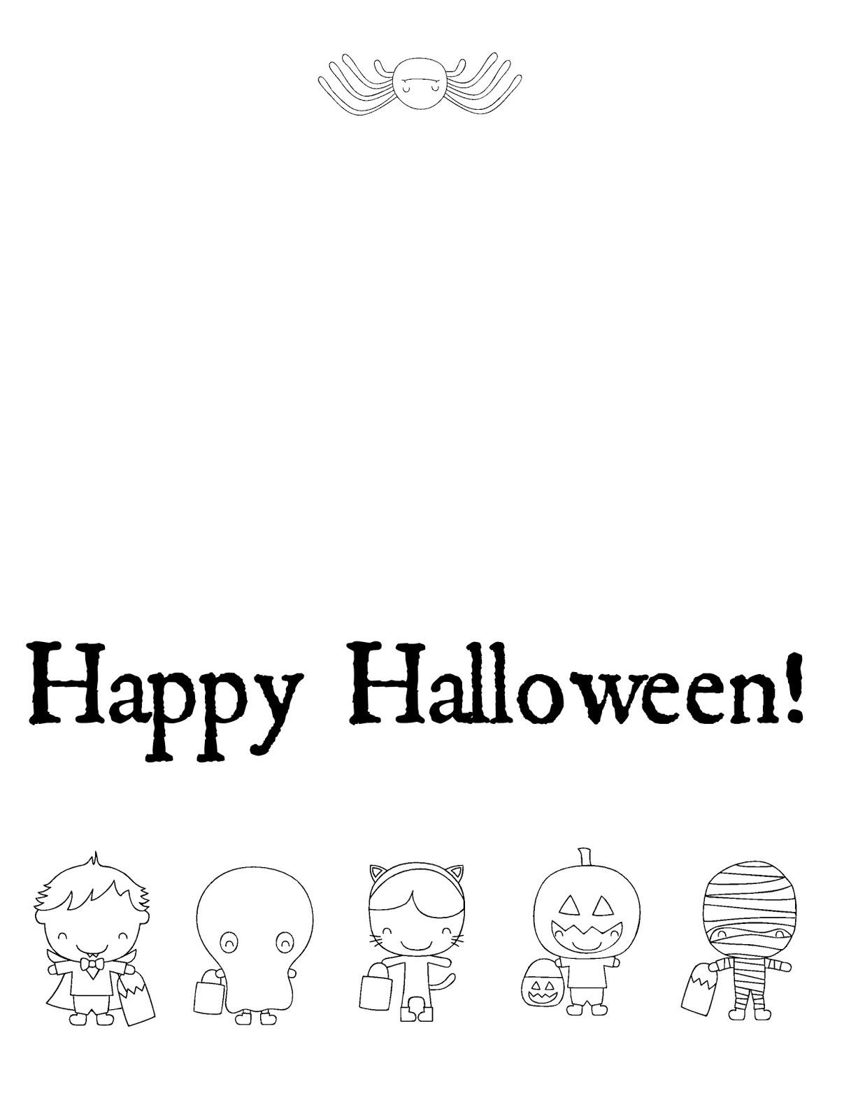 Musings Of An Average Mom: Free Halloween Cards To Color - Printable Halloween Cards To Color For Free