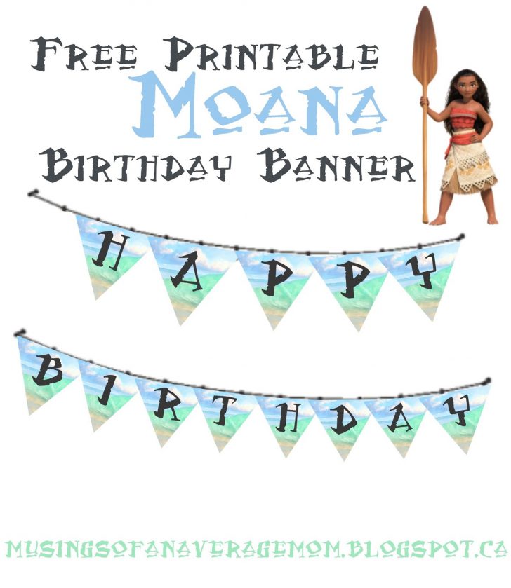 Free Printable Moana Banner
