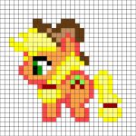 My Little Pony   Apple Jack Pattern  Me For A Free And Better   Pony Bead Patterns Free Printable