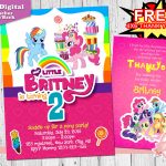 My Little Pony Invitation, My Little Pony Birthday Invitation   Free Printable My Little Pony Thank You Cards