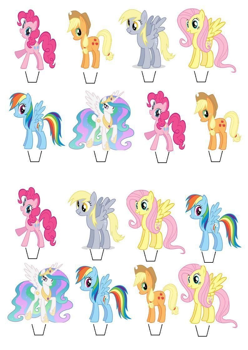 Free Printable My Little Pony Cupcake Toppers Free Printable