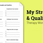 My Strengths And Qualities (Worksheet) | Therapist Aid   Free Printable Therapy Worksheets