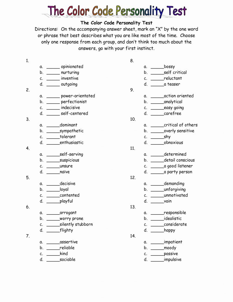 Myers Briggs Personality Test Printable Download Example Tduck ca
