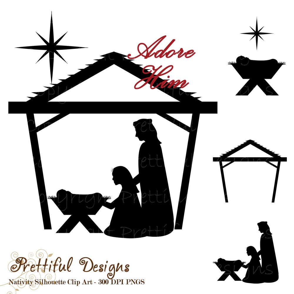 Printable Nativity Silhouette Printable World Holiday