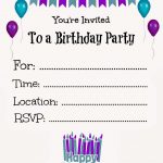 New Free Online Printable Birthday Party Invitations | Holiday   Free Printable Birthday Invitations For Him