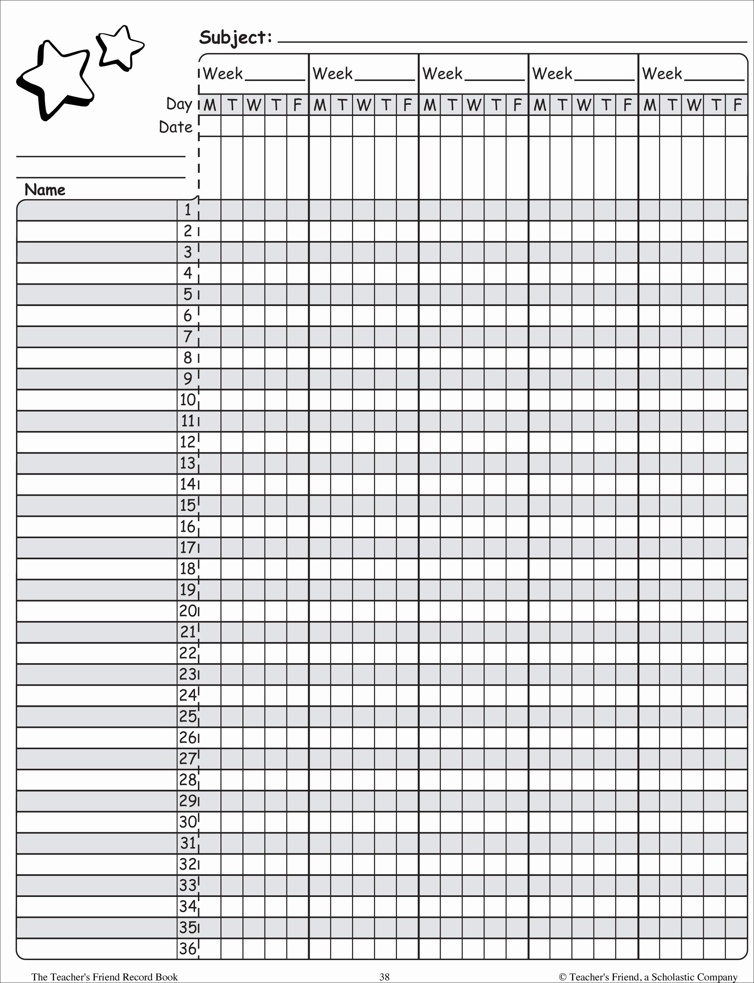 New Teacher Grade Book Template #xlstemplate #xlssample #xls - Free Printable Gradebook Sheets For Teachers