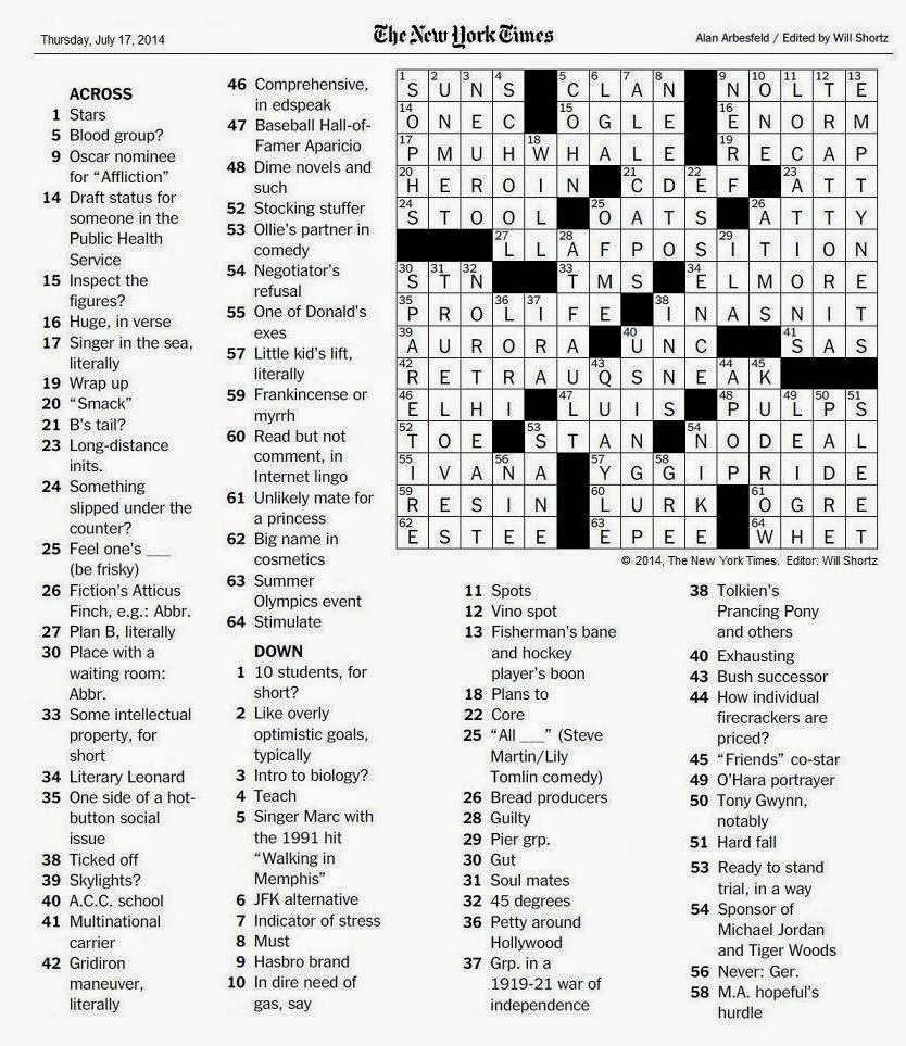 New York Times Crossword Login Clue Places Everyone - Free Printable Ny Times Crossword Puzzles
