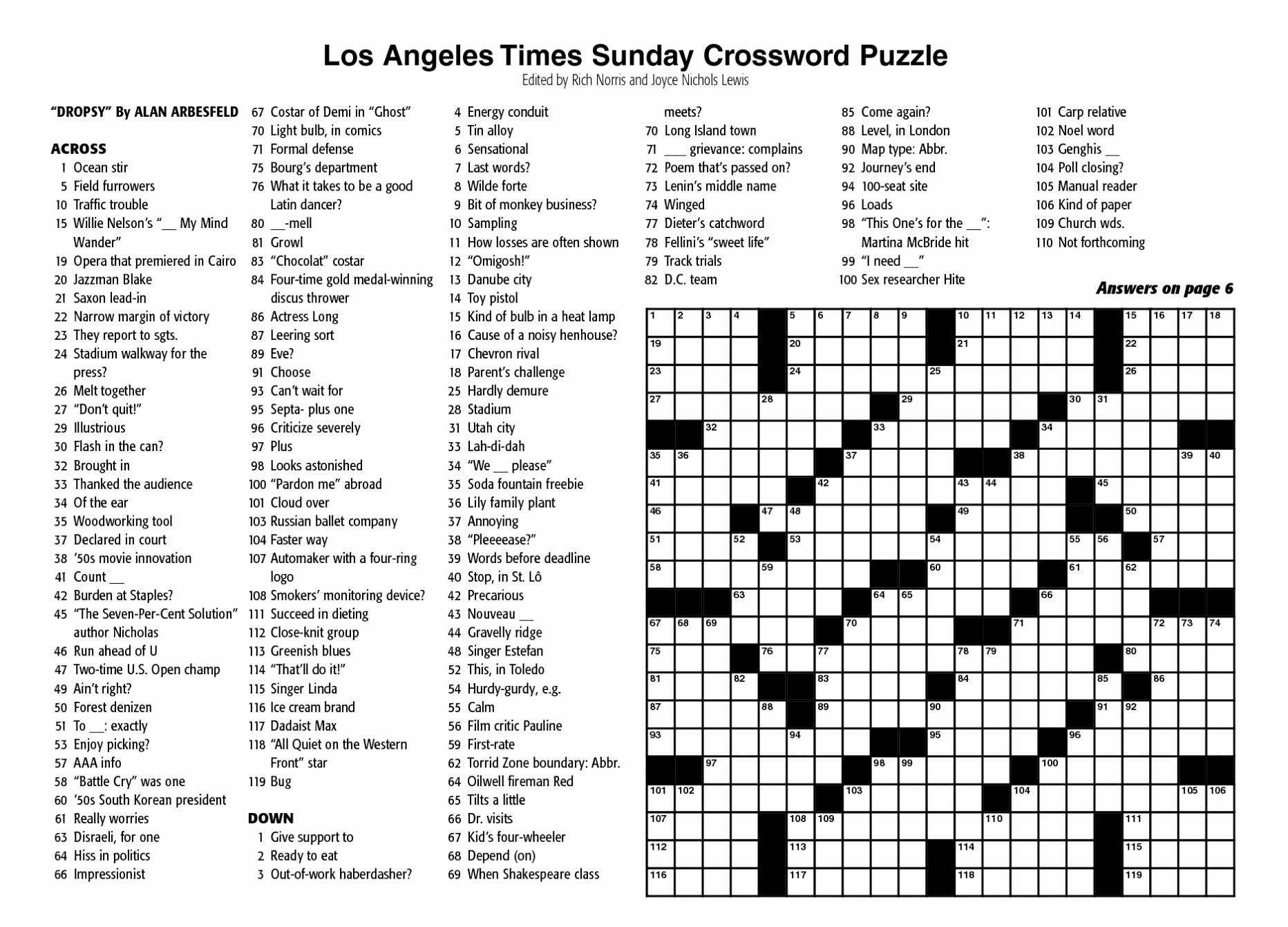 Printable New York Crossword Puzzles Printable Crossword New York 