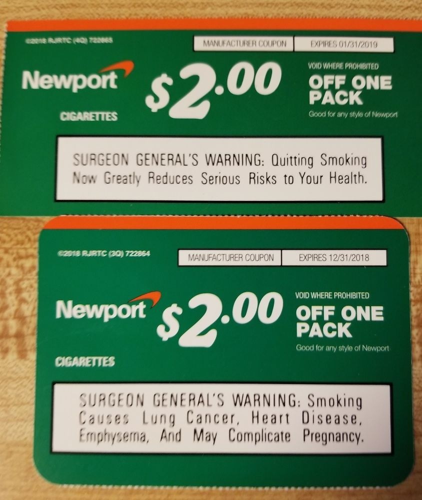 Newport Cigarette Coupons (2) Each $2.00 Off A Pack In 2019 | Places - Free Printable Newport Cigarette Coupons