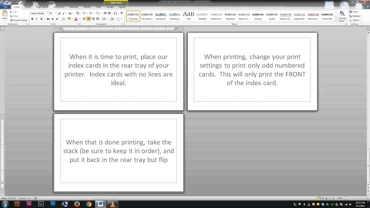 Note/index Cards - Word Template - Youtube - Free Printable Index Cards