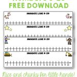 Number Lines 0 To 20 Unicorns Stars Construction Pirates Free   Free Printable Number Line