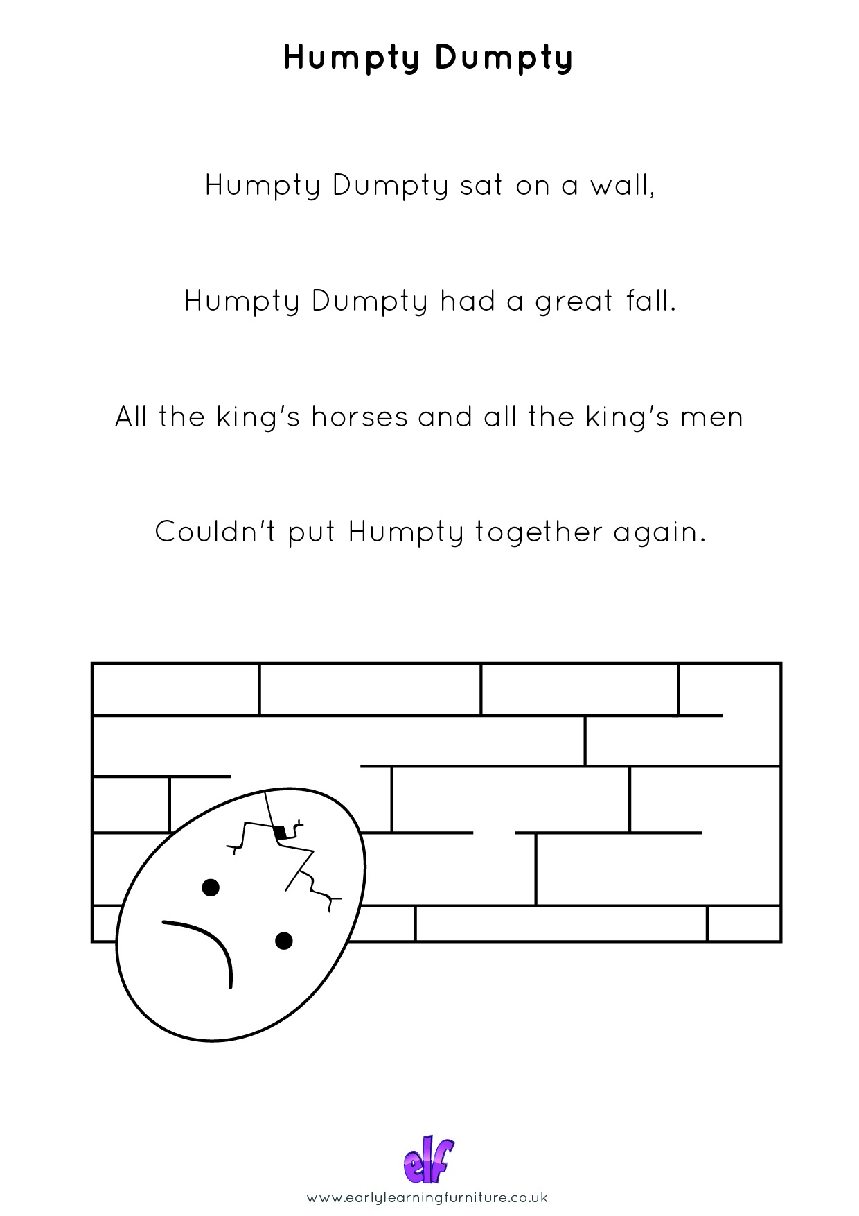 Free Nursery Rhyme Printables