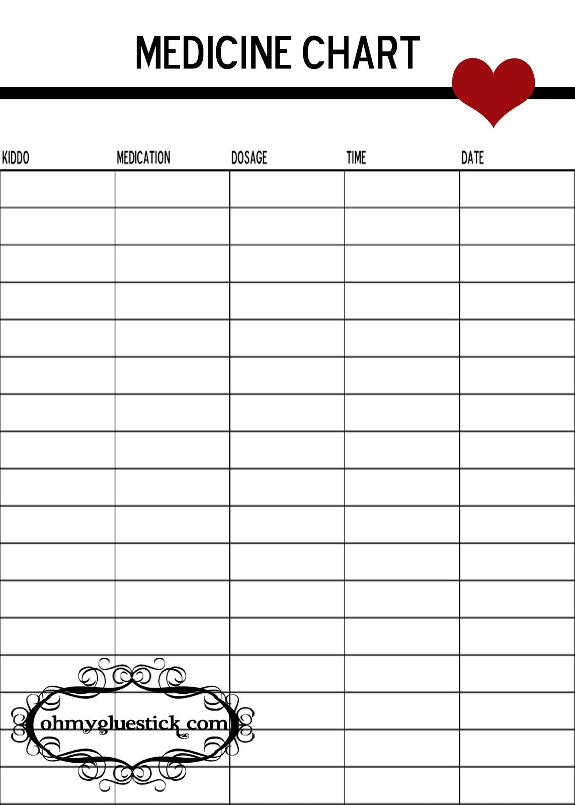 Blank Medical Chart