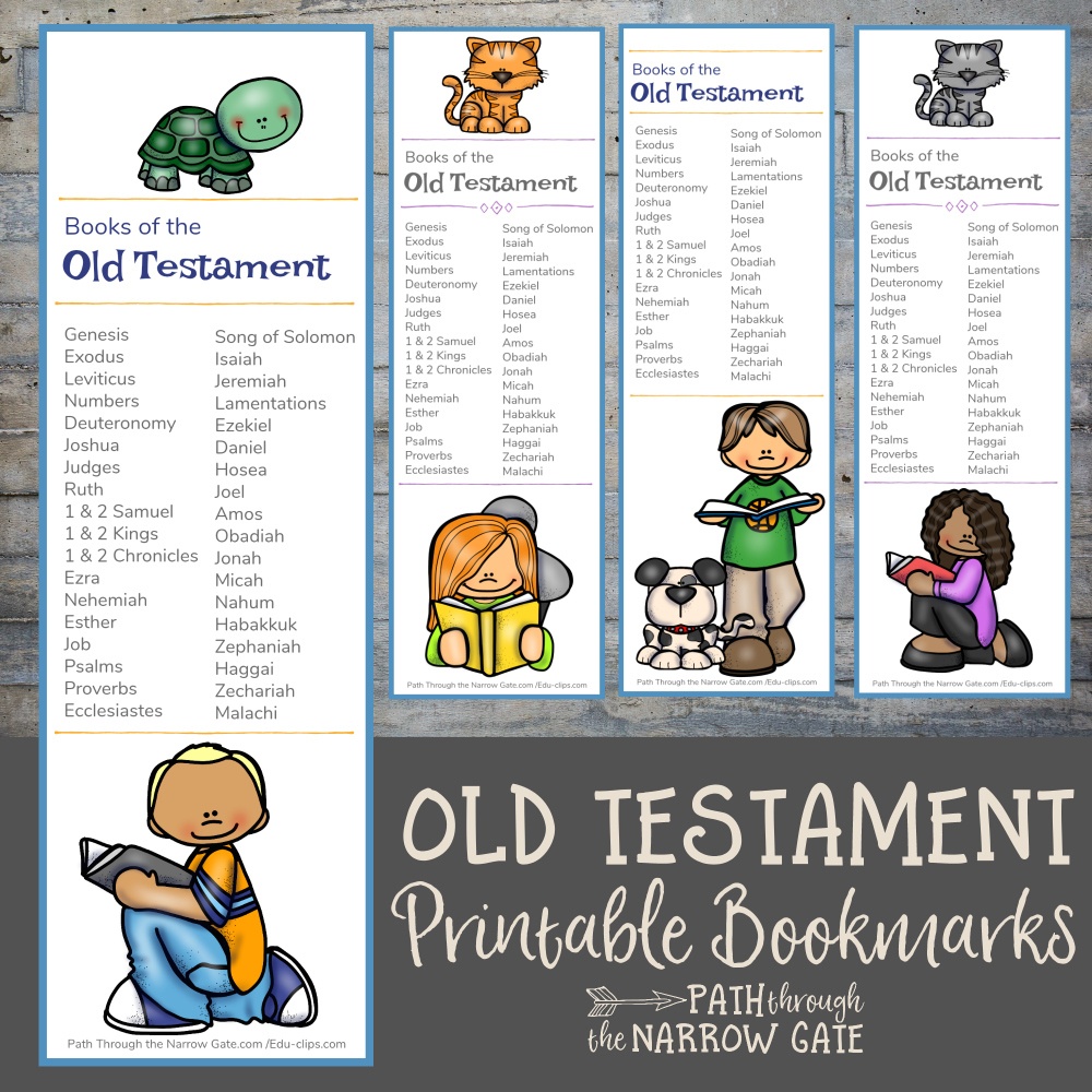 Old Testament Bible Bookmarks - Path Through The Narrow Gate - Books Of The Bible Bookmark Printable Free