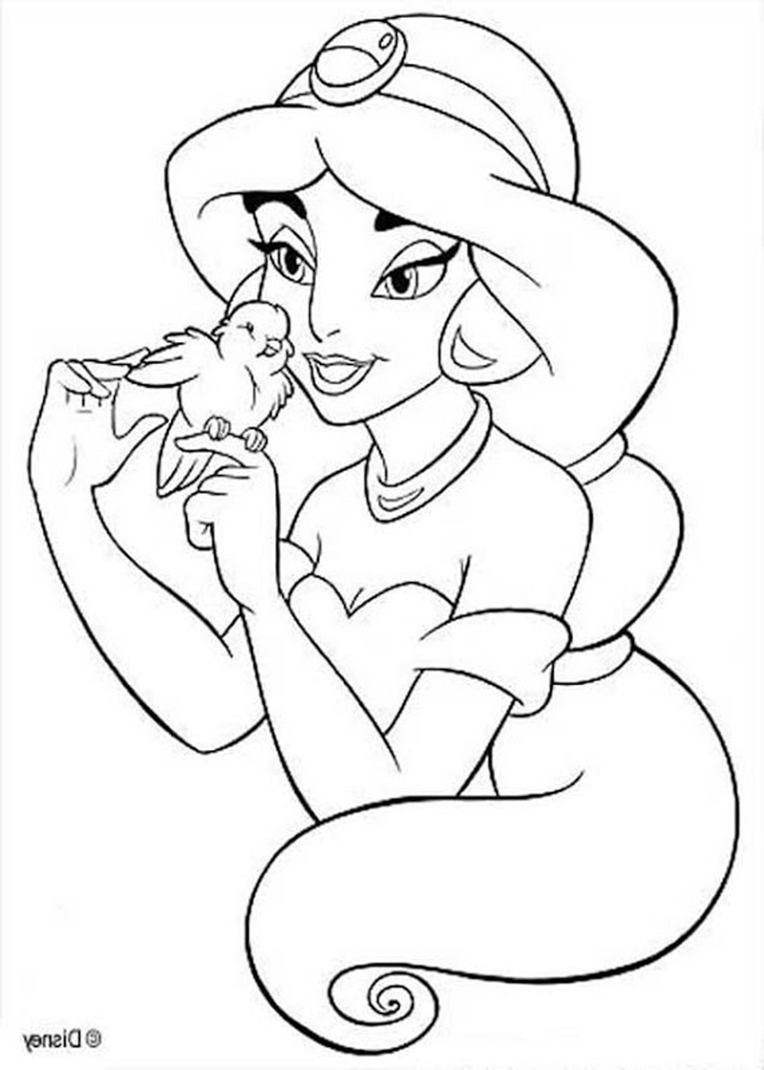 Free Printable Princess Jasmine Coloring Pages Free Printable