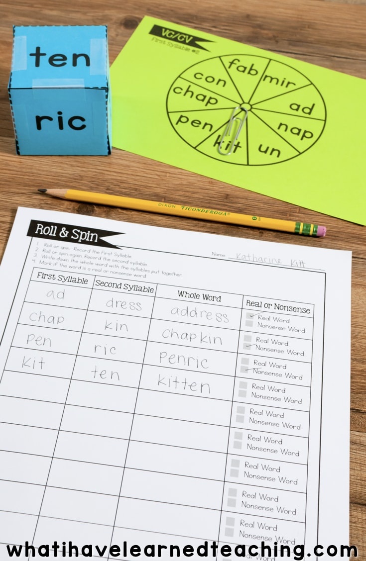 Free Printable Open And Closed Syllable Worksheets Free Printable