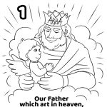 Our Father Which Art In Heaven, Hallowed Be Thy Name Coloring Page   Free Printable Lord's Prayer Coloring Pages