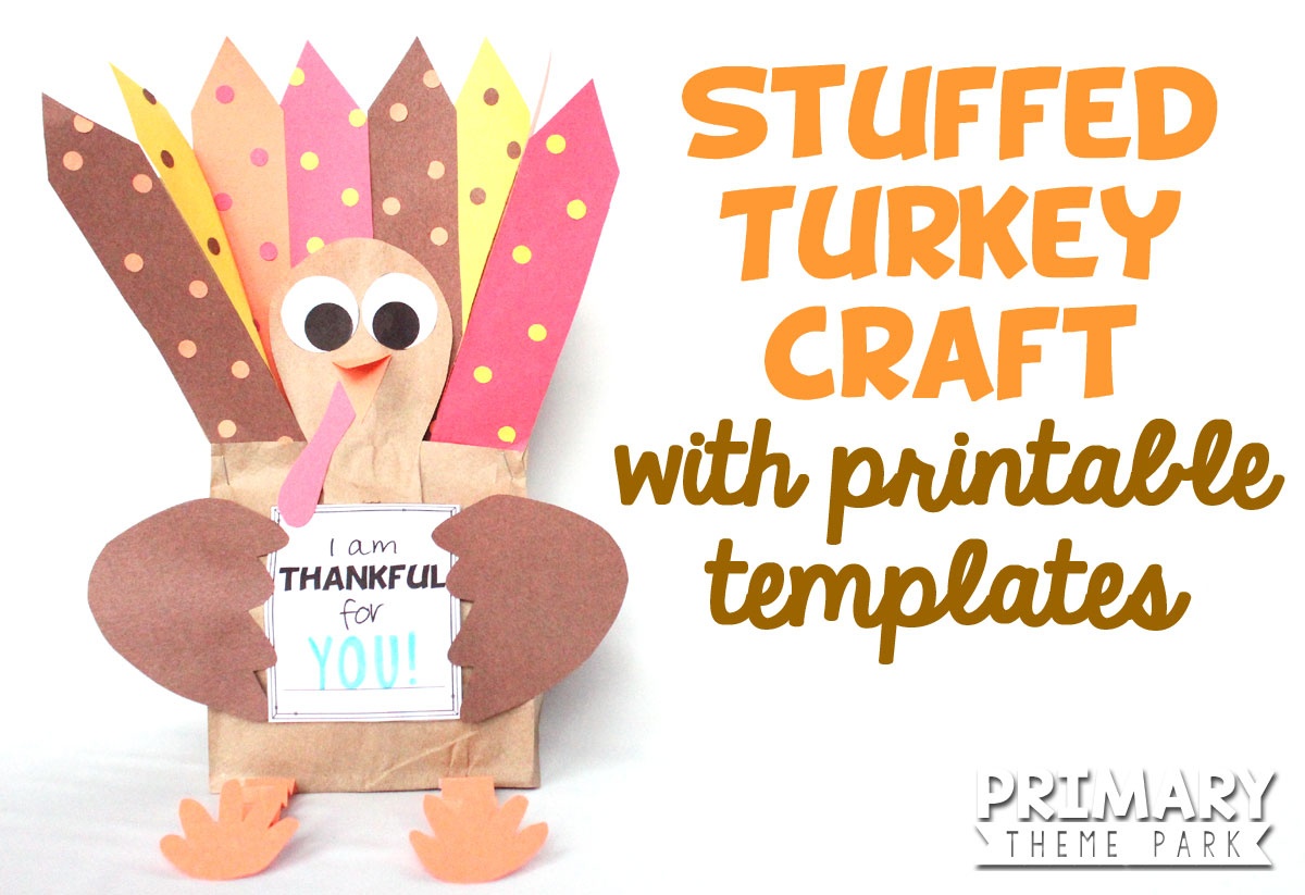 Paper Bag Turkey Craft - Primary Theme Park - Free Turkey Cut Out Printable