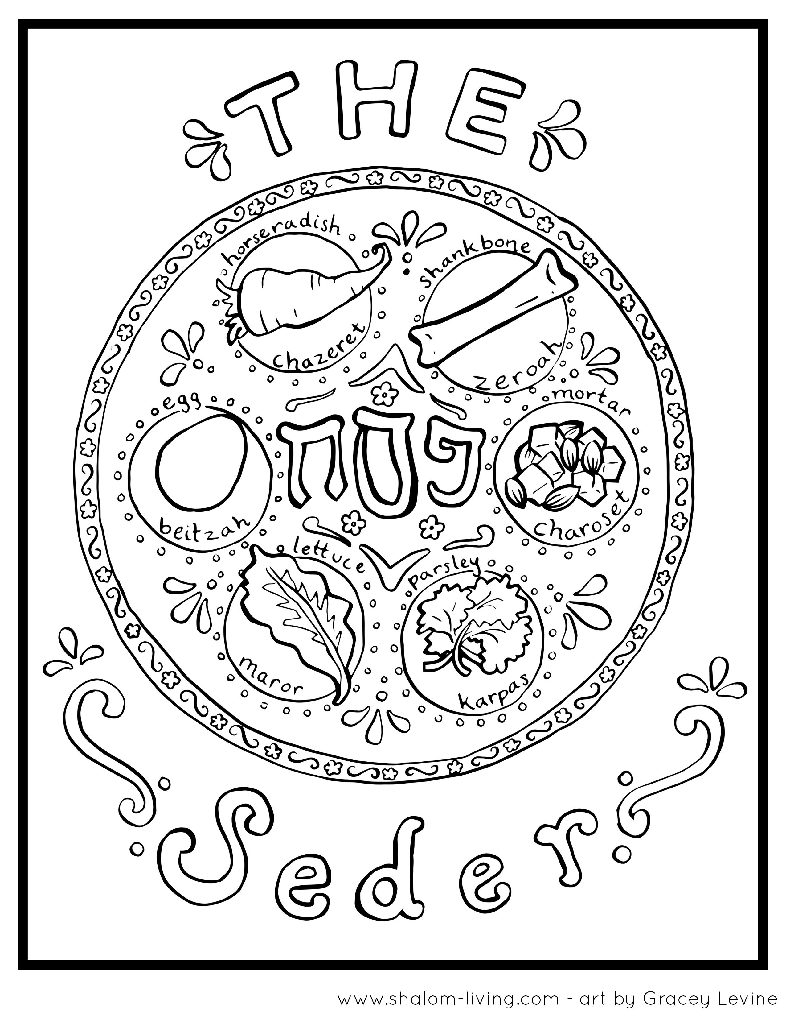 Passover Seder Plate Coloring Page Passover Coloring Page | Holy Day - Free Printable Messianic Haggadah