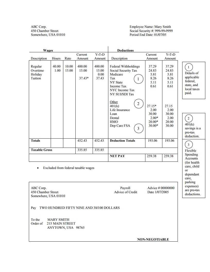 Paystub - Free Download, Edit, Create, Fill And Print Pdf Templates - Free Printable Check Stubs