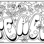 Peace Graffiti, Free Printable Coloring Page | Free Coloring Pages   Free Printable Coloring Pages For Teens