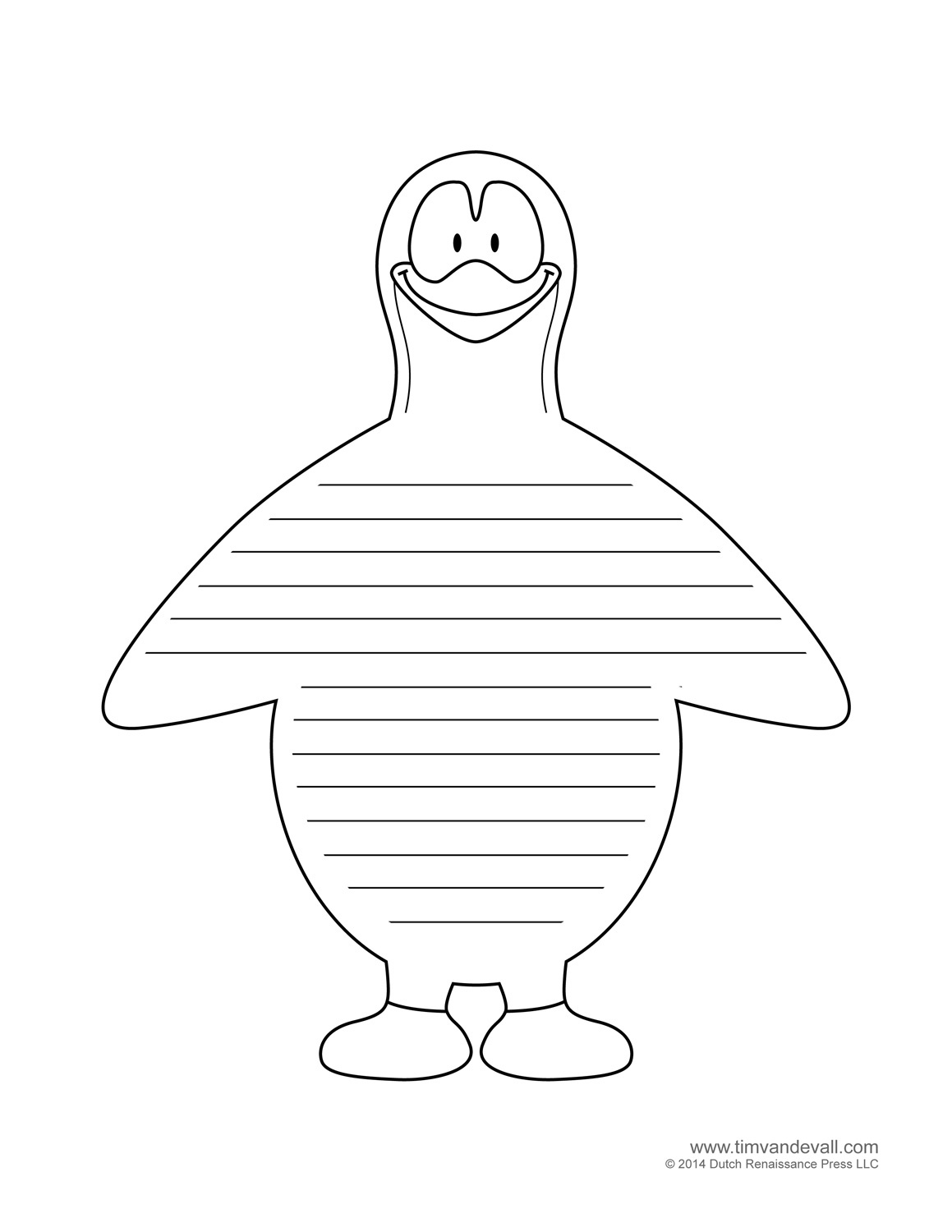 Penguin Template, Coloring Pages, Clipart Pictures And Crafts - Free Printable Penguin Books