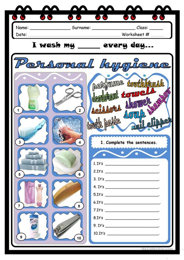 Free Printable Personal Hygiene Worksheets