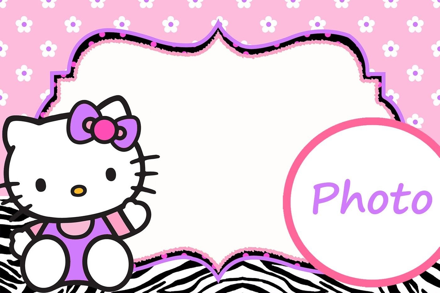 Personalized Hello Kitty Invitation Template | Hello Kitty | Hello - Free Printable Hello Kitty Pictures